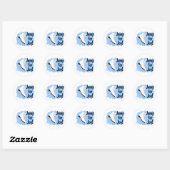 Sticker Rond Patiner de joie bleu skate (Feuille)