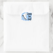 Sticker Rond Patiner de joie bleu skate (Sac)
