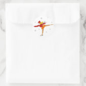 Sticker Rond Patineur sur glace (Sac)