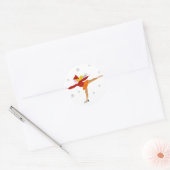 Sticker Rond Patineur sur glace (Enveloppe)