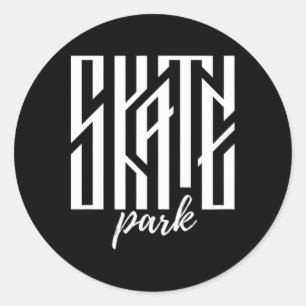 Sticker Rond Patineurs S'amusant Cadeau de la vie de skateboard