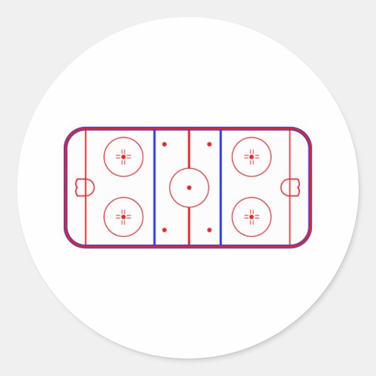 Sticker Rond patinoire de hockey (Devant)
