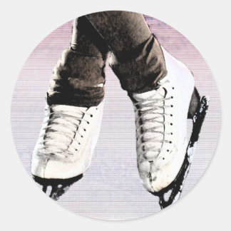 Sticker Rond Patins artistiques