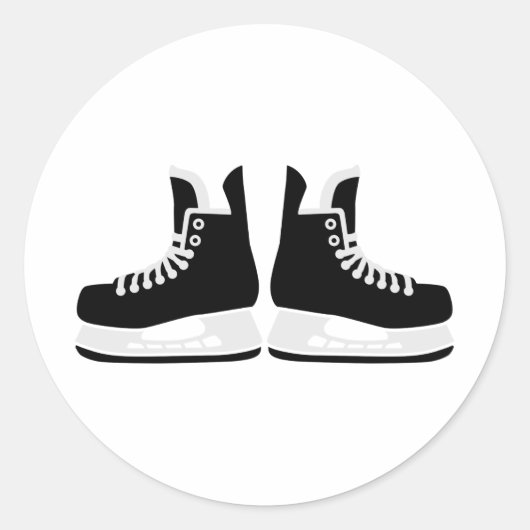 Sticker Rond Patins de hockey (Devant)