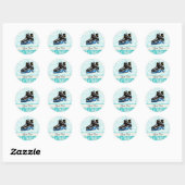 Sticker Rond Patins de hockey ; Damas (Feuille)