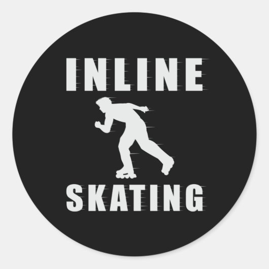 Sticker Rond Patins Patinage en ligne Patinage en ligne Inliner (Devant)