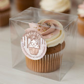 Sticker Rond Pâtisserie Boulangerie Cupcake Parties scintillant