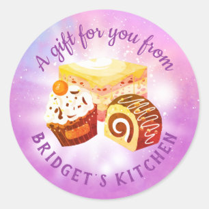 Sticker Rond Pâtisserie desserts boulangerie de la cuisine de s