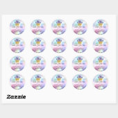 Sticker Rond Pâtisserie Maison Sweets Muffins Logo Sourire (Feuille)