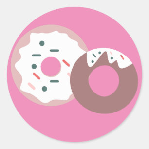 Sticker Rond Pâtisserie Sprinkles Donuts de Noël Joyeux Noël