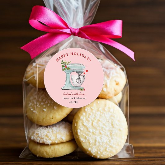 Sticker Rond pâtisseries de gâteaux Mixer Holiday