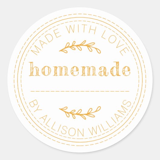 Sticker Rond Pâtisseries maison rustiques Confiture de pot peut (Devant)