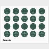 Sticker Rond Pâtisseries maison rustiques Confiture Pot Vert fo (Feuille)