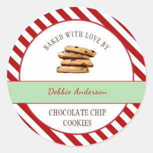 Sticker Rond Pâtissiers de vacances de biscuits aux pépites de