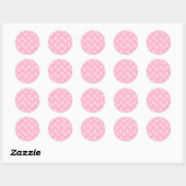 Sticker Rond Patounettes blanches mignonnes (Feuille)