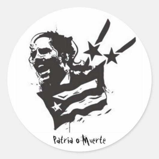Sticker Rond Patria o Muerte (Devant)