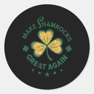 Sticker Rond Patriot irlandais-américain - Rendre le grand Sham