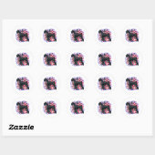 Sticker Rond Patriote géant Schnauzer (Feuille)