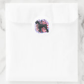 Sticker Rond Patriote géant Schnauzer (Sac)