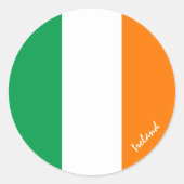 Sticker Rond Patriotes du drapeau irlandais, vacances / sports (Devant)