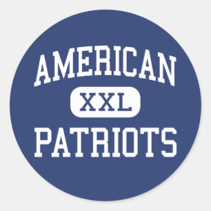 Sticker Rond - Patriotes - lycée américain - Miami la Floride