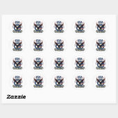 Sticker Rond Patriotic American Eagle 250 Years 1776-2026 (Feuille)