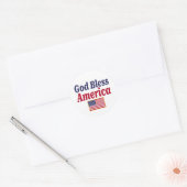 Sticker Rond Patriotic God Bless America Flag (Enveloppe)