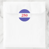 Sticker Rond Patriotic Red White & Blue 250 (Sac)