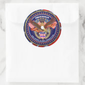 Sticker rond Patriotique Classic (Sac)