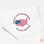 Sticker rond Patriotique Longueur Fière (Enveloppe)