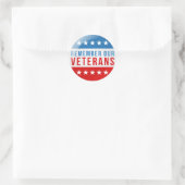 Sticker Rond Patriotique Souvenez-vous de notre ancien combatta (Sac)