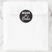 Sticker Rond Patron Babe (Sac)