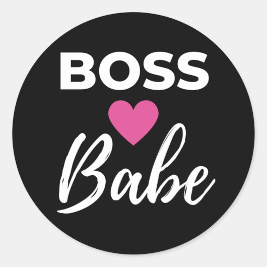 Sticker Rond Patron Babe (Devant)
