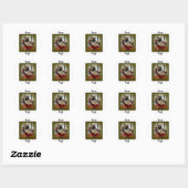 Sticker Rond Patron Carlin ! (Feuille)