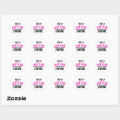Sticker Rond Patron de fille (Feuille)