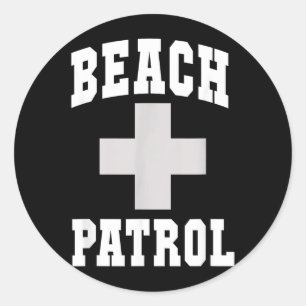Sticker Rond Patrouille de plage mignonne secouriste dispatch 9