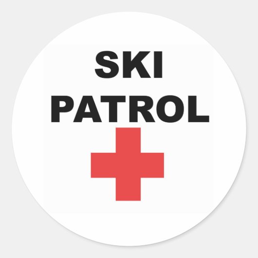 Sticker Rond Patrouille de ski (Devant)