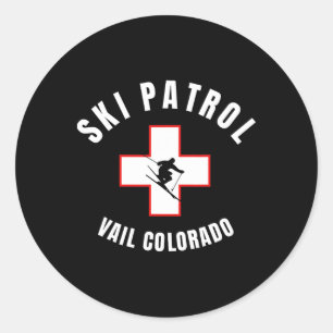 Sticker Rond Patrouille de ski Vail Colorado