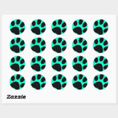 Sticker Rond patte de chien (Feuille)