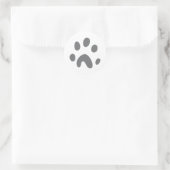 Sticker Rond patte de chien gris (Sac)