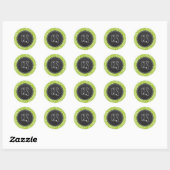 Sticker Rond Patte de Damas vert pomme; tableau de bord (Feuille)