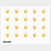 Sticker Rond Patte dorée (Feuille)