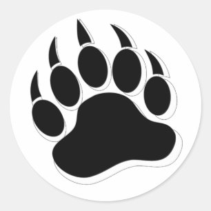 Sticker Rond Patte d'ours Incroyable griffe d'ours gay effet 3D