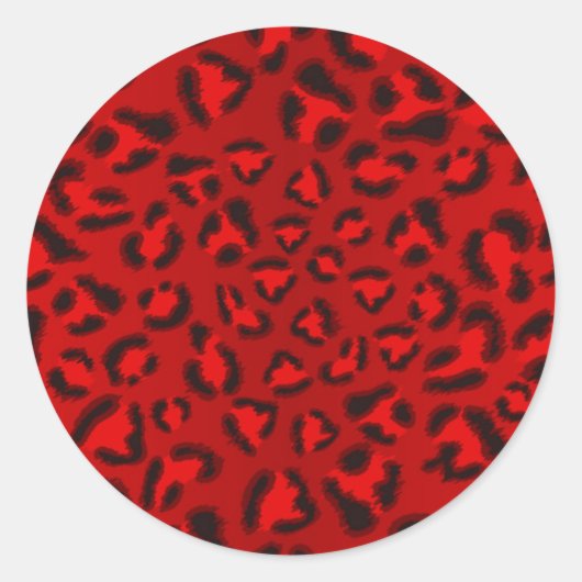 Sticker Rond Patter la texture rose léopard. (Devant)