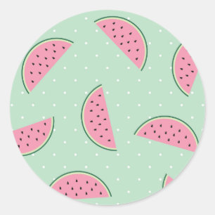 Sticker Rond Patteries Tropical Fruit Paint Splatter