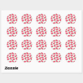 Sticker Rond pattern of watermelon (Feuille)