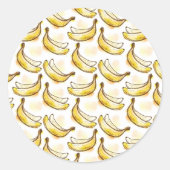 Sticker Rond Pattern with banana (Devant)