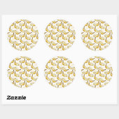 Sticker Rond Pattern with banana (Feuille)