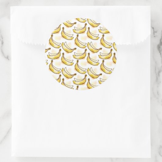 Sticker Rond Pattern with banana (Sac)