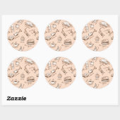 Sticker Rond Pattern with food (Feuille)